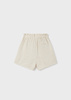 Mayoral Junior 6236-046 Krótkie spodenki lniane dla dziewczynki Beżowe