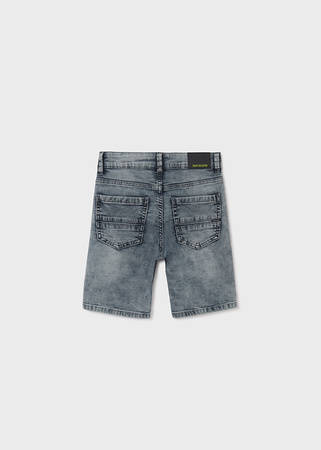 Mayoral Junior 6214-070 Bermudy soft denim dla chłopca Szare