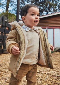Mayoral Baby 2424-050 Kurtka z futerkiem Beige