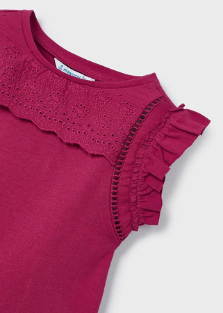 Mayoral Mini 3074-069 Koszulka bez rękawów z haftem ECOFRIENDS Hibiskus