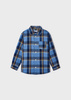 Mayoral Mini 4111-065 Koszula chłopięca w kratę kolor cielo