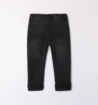 Sarabanda 0A164/00 Długie spodnie jeans przecierane Czarne