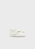 Mayoral Newborn 9630-030 Buty balerinki z pomponami dla noworodka Blanco