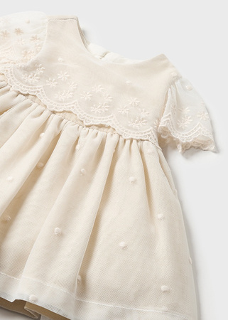 Mayoral Newborn 1826-054 Sukienka wizytowa z pasującymi majteczkami dla dziewczynki Lino