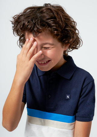 Mayoral Junior 6115-021 Koszulka polo z krótkim rękawem z kołnierzykiem dla chłopca Marino