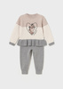 Mayoral Baby 2528-069 Komplet 2-częściowy trykotowy dla dziewczynki Acero vig