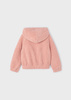 Mayoral Mini 4419-054 Bluza z kapturem zapinana na suwak dla dziewczynki Nude