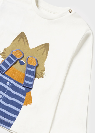 Mayoral Baby 2018-087 Koszulka interaktywna z długim rękawem z nadrukiem dla chłopca ECOFRIENDS Nata