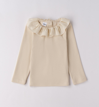 Ido 4F300/00 Koszulka z długim rękawem z falbanką Beż