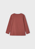 Mayoral Mini 4034-054 Koszulka dziewczęca z długim rękawem z grafiką kolor masala