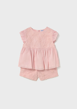 Mayoral Baby 1261-026 Komplet 2-częściowy z szortami haft Rosa