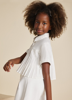 Mayoral Junior 6144-025 Bluzka plisowana Crudo